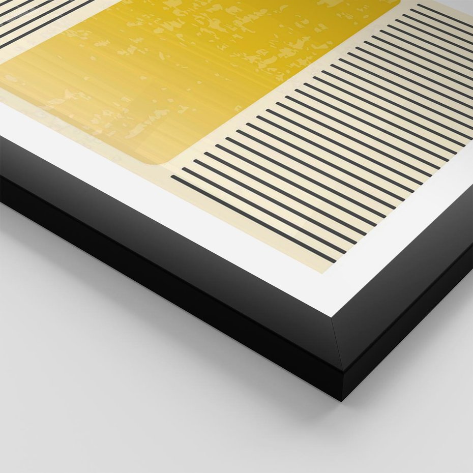 Plakat w ramie 40x50 - Geometryczna Harmonia - geometria, nowoczesny plakat - rama czarna