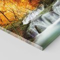 Obraz na płótnie 70x50 - Jesienny wodospad w lesie - jesień, wodospad