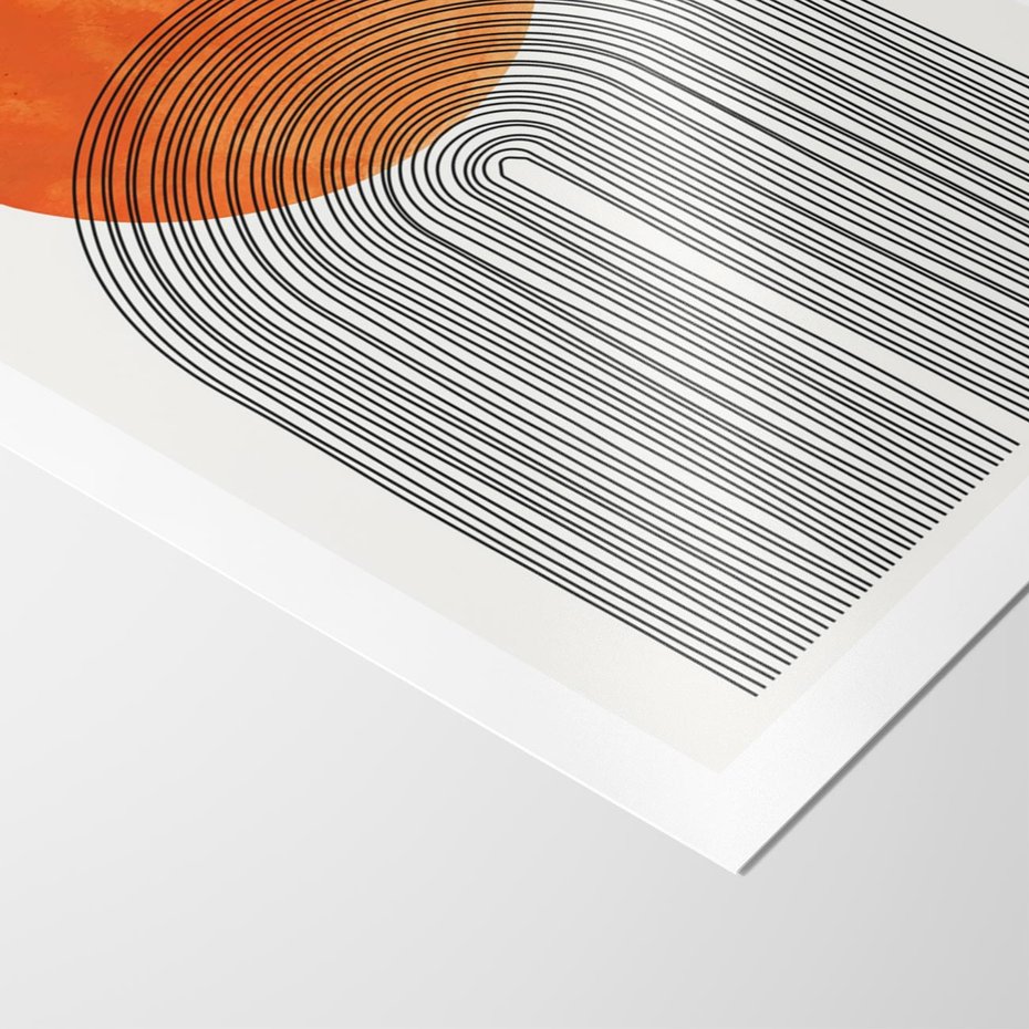 Plakat bez ramy 30x40 - Abstrakcyjne Pulsacje - koło, boho styl