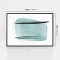 Obraz w ramie 100x70 - Turkusowy Świat - minimlizm, abstrakcja - rama czarna
