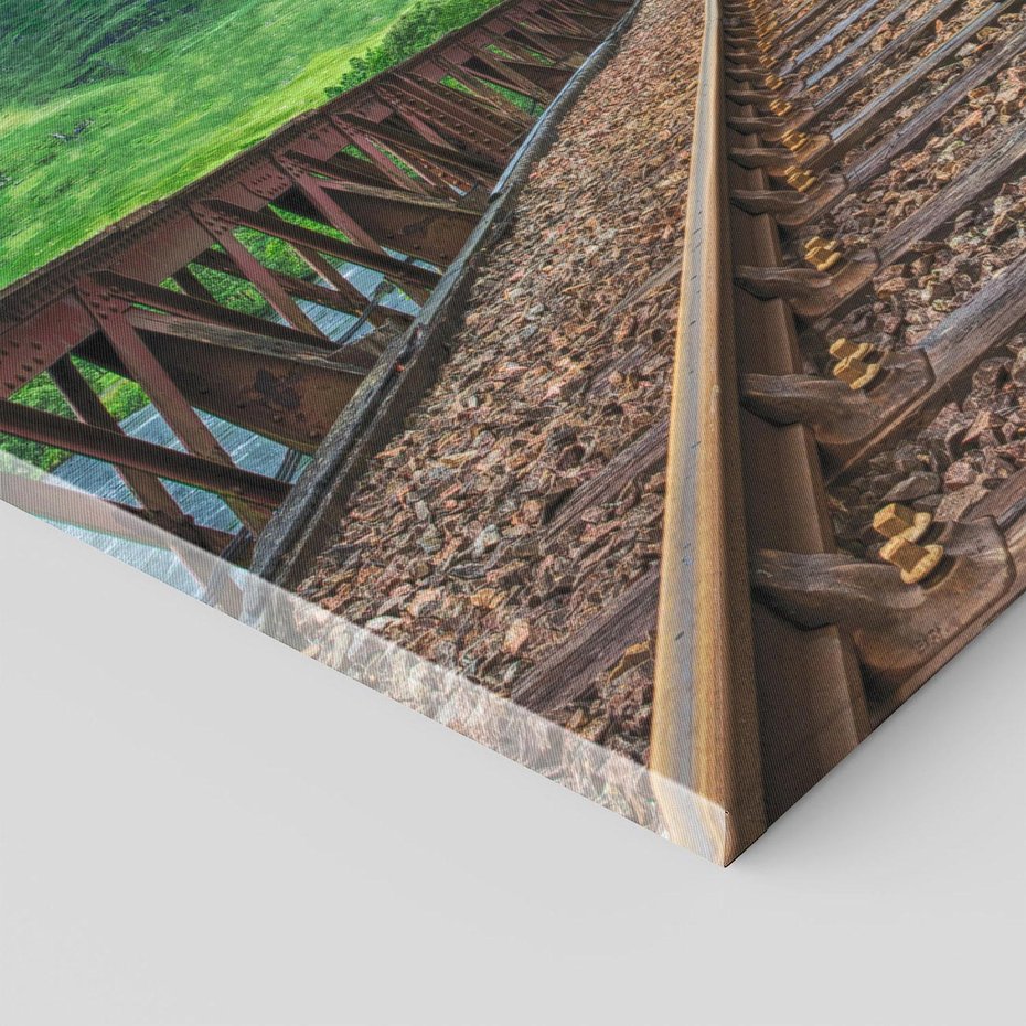 Obraz na płótnie 120x80 - Most Kolejowy - Tropy Podróży w Nocnej Ciszy - most, kolej