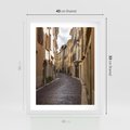 Plakat w ramie 40x50 - Magiczne widoki - uliczka, perspektywa - rama biała