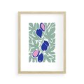 Plakat w ramie 30x40 - Figi Fioletu - figi, sztuka nowoczesna - rama drewno