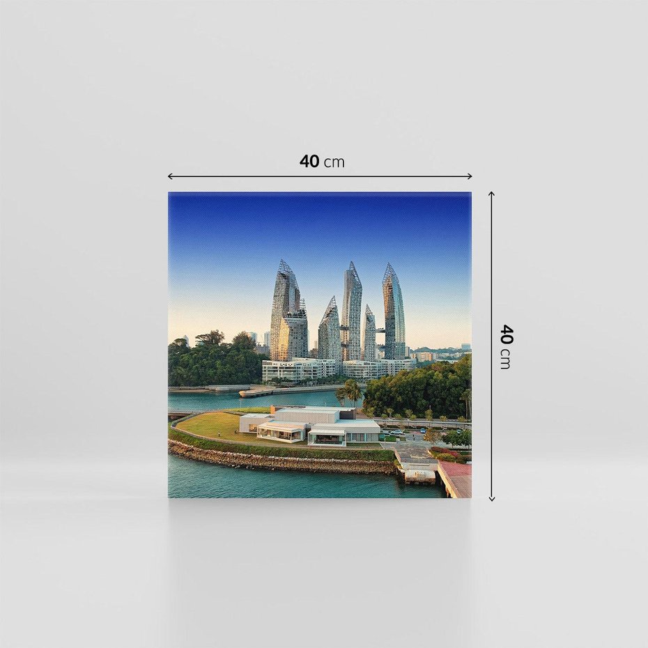 Obraz na płótnie 40x40 - Azja miasto architektonicznej ekstrawagancji - Azja, miasto