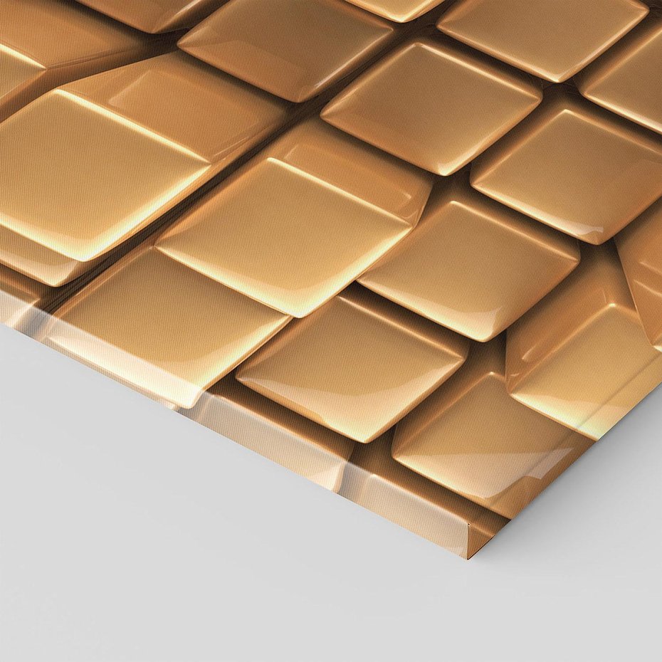 Obraz na płótnie 120x80 - Błyszcząca Elegancja - złoto, 3d