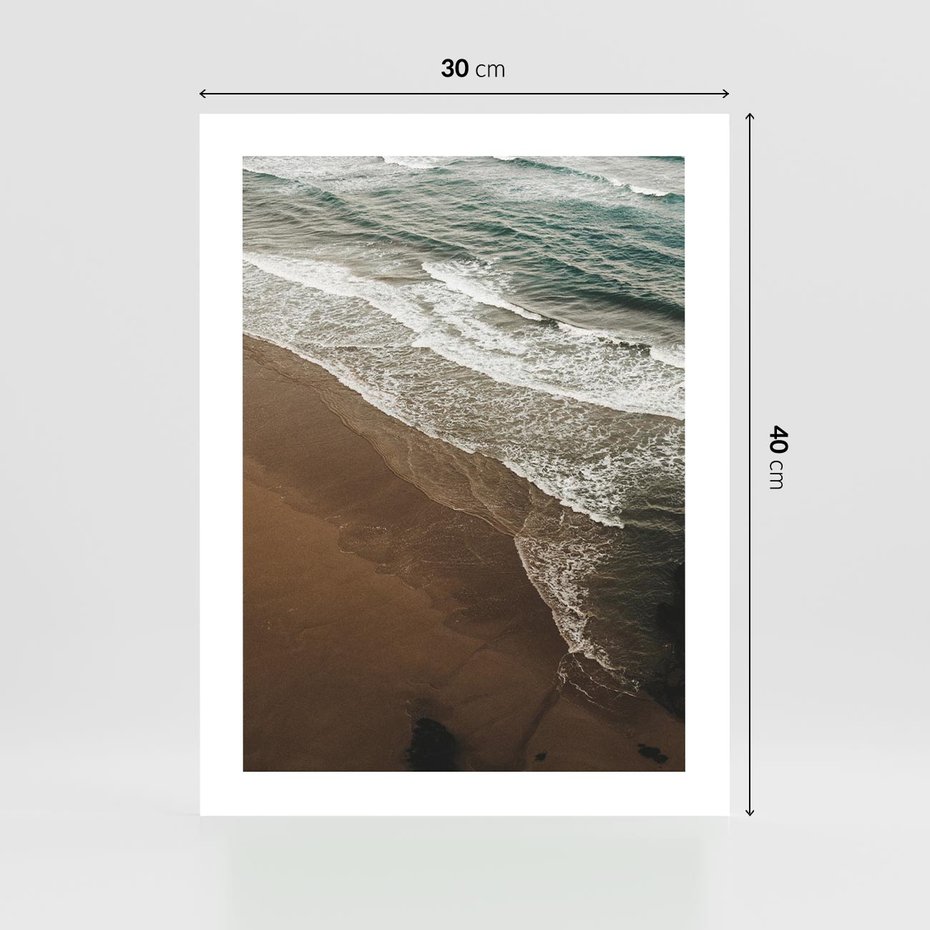 Plakat bez ramy 30x40 - Spokój nad plażą - plaża, morze