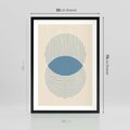 Plakat w ramie 50x70 - Wnętrza Refleksji - geometryczne kształty, koła - rama czarna