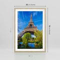 Plakat w ramie 50x70 - Wieża Eiffla w Paryżu - Eiffla, Paryż - rama drewno