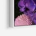Obraz w ramie 80x120 - Fioletowa hortensja - kwiaty, hortensja - rama biała