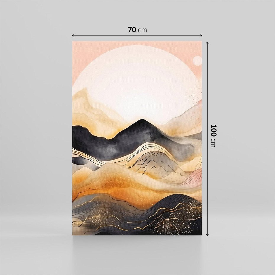 Obraz na płótnie 70x100 - Grafika Zachodu - nowoczesna grafika, odcienie pastelowe