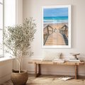 Plakat bez ramy 30x40 - Pomost ku Morzu - pomost na plaży, morze