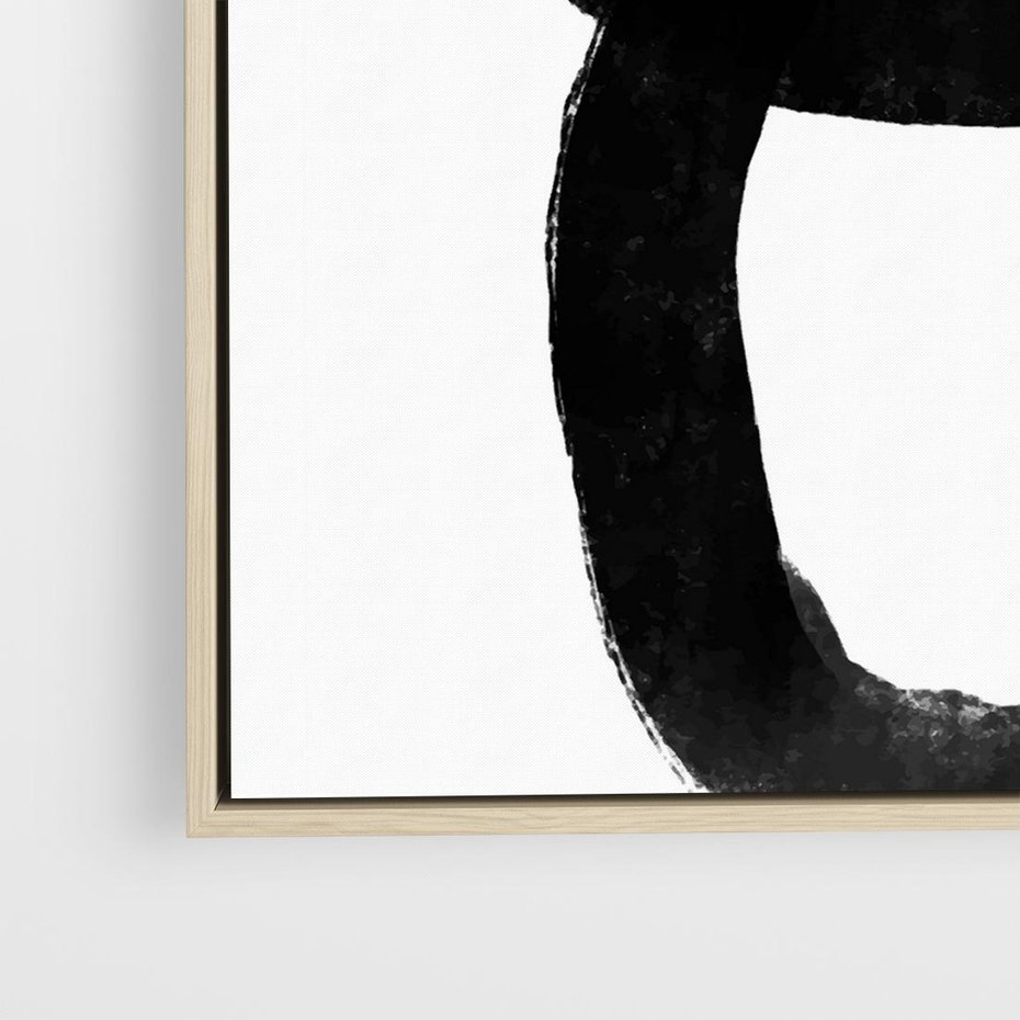 Obraz w ramie 80x80 - Kształtując Granice - abstrakcja, minimalizm - rama drewno