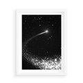 Plakat w ramie 50x70 - Kometa wśród gwiazd - kometa, gwiazdy - rama biała