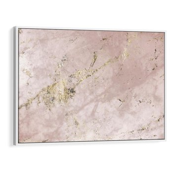 Obraz w ramie 70x50 - Piękno w Szczegółach - marmur, złoto - rama biała