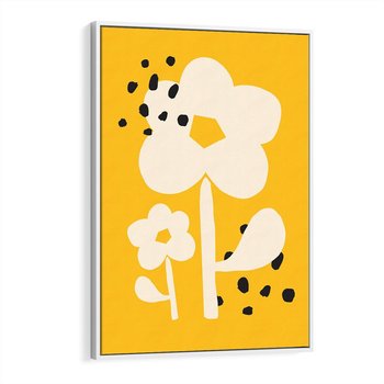 Obraz w ramie 70x100 - Bezgraniczne Impulsy - abstrakcyjny kwiat, plakat - rama biała