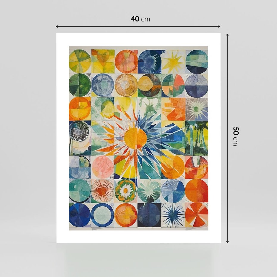 Plakat bez ramy 40x50 - Rozkwitające Wzory Abstrakcji - abstrakcyjny obraz, mnogość kolorów