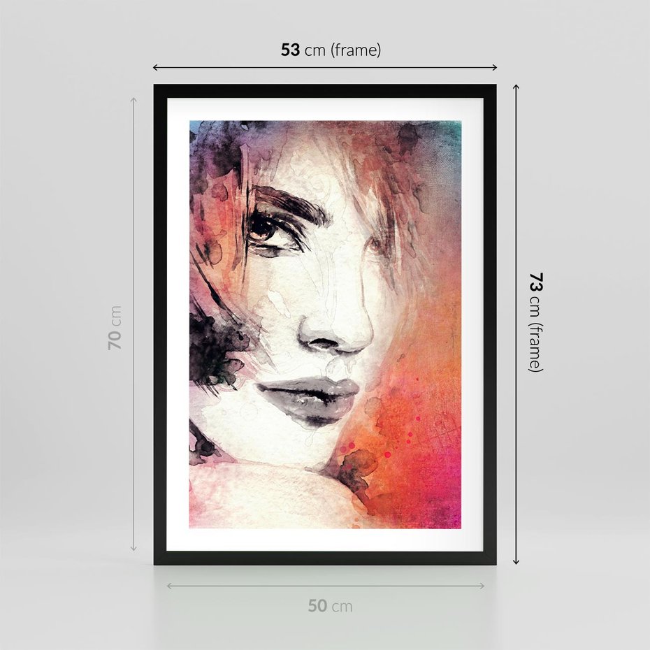 Plakat w ramie 50x70 - Kobieta w sztuce - portret, kobieta - rama czarna