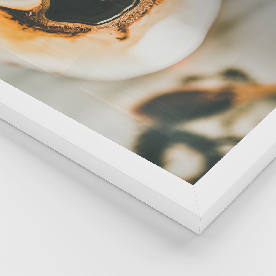 Zestaw obrazy w ramie 40x50 galeria - Miłego, dnia, kawa, napis, kuchnia, restauracja - rama biała