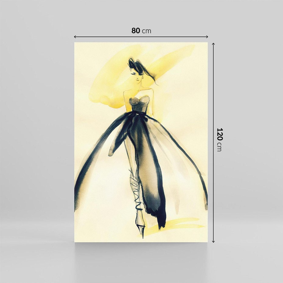 Obraz na płótnie 80x120 - Ekspresja Wyrazu - abstrakcja, kobieta