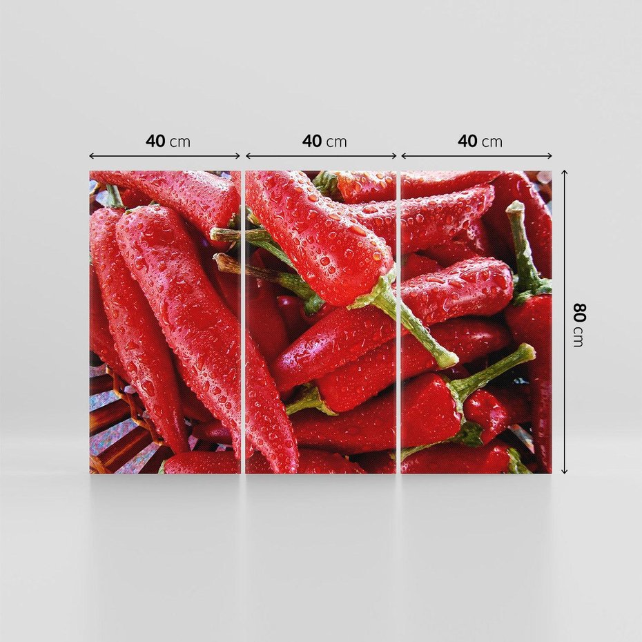 Obraz na płótnie 120x80 - Czerwone Papryczki - czerwone, papryczki