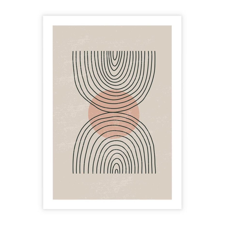 Plakat bez ramy 21x30 - Nowy Rytuał - abstrakcyjna sztuka, boho kształty