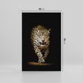 Obraz na płótnie 50x70 - Elegancja lamparta - lampart, pantera