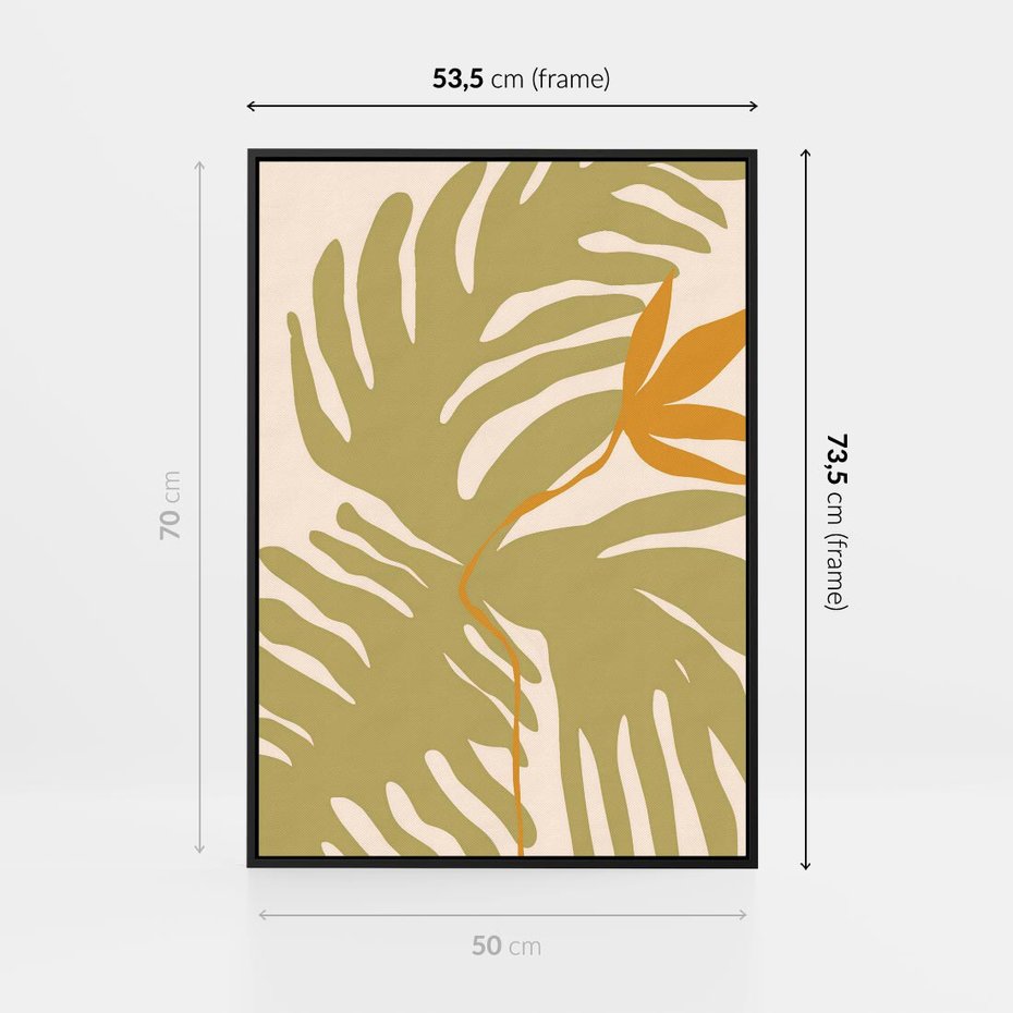 Obraz w ramie 50x70 - Konturem Zmiękczane - minimalistyczny obraz, nowoczesny - rama czarna