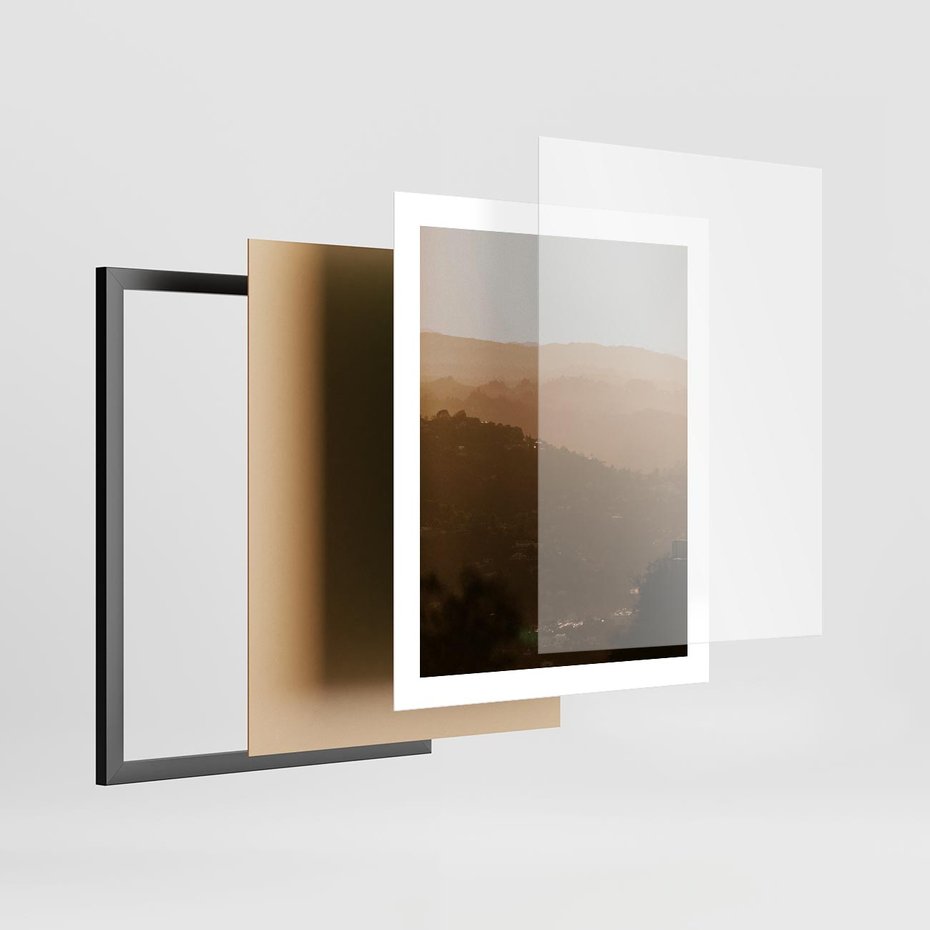 Plakat w ramie 40x50 - Odejście Słońca - pejzaż, zachód - rama czarna