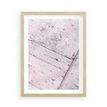 Plakat w ramie 50x70 - Nowoczesna Elegancja - beton, struktura - rama drewno