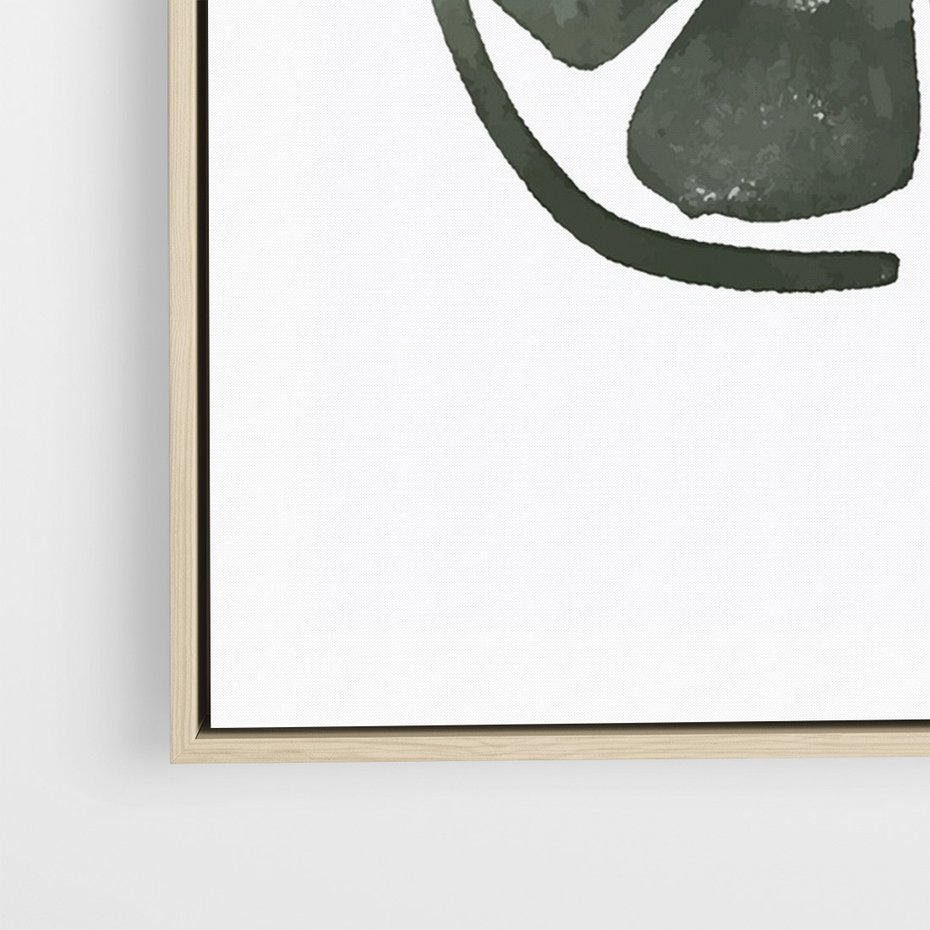 Obraz w ramie 70x100 - Cytrynowe Echo - minimalistyczny plakat, cytryna - rama drewno