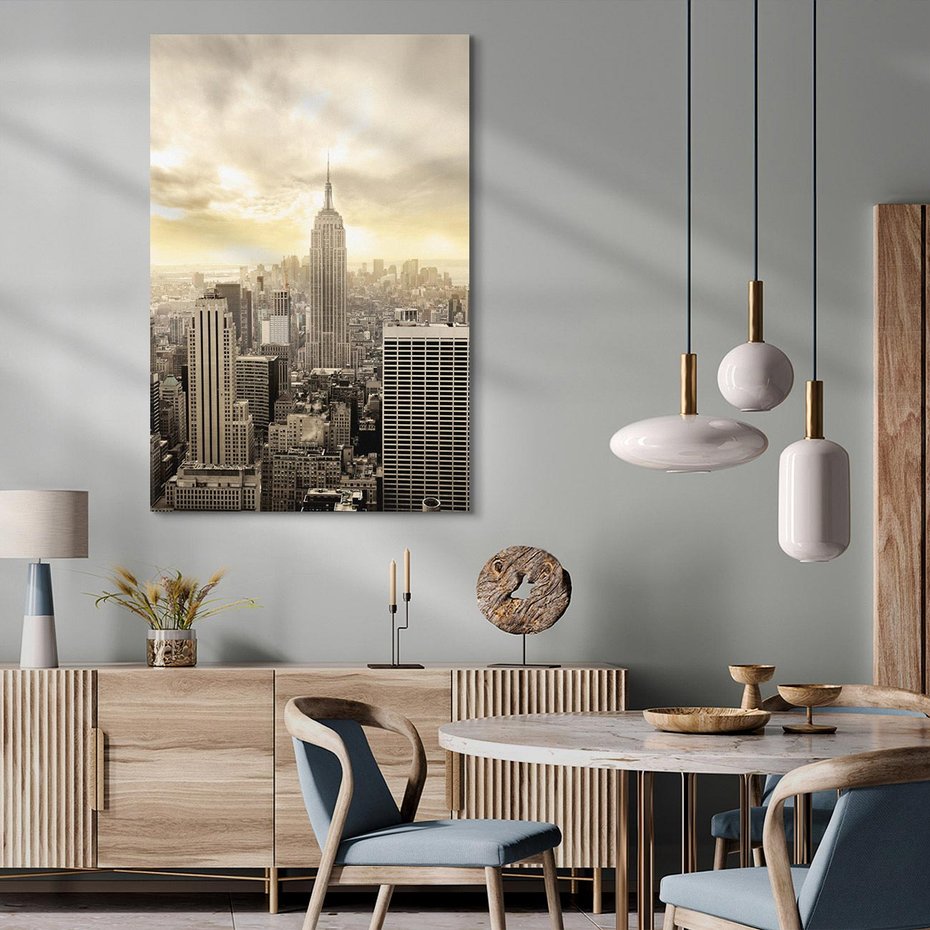 Obraz na płótnie 50x70 - Magia Manhattanu: miasto, które nigdy nie śpi - Manhattan, NY