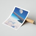Plakat bez ramy 30x40 - Samolot ku Księżycowi - samolot, ksieżyc
