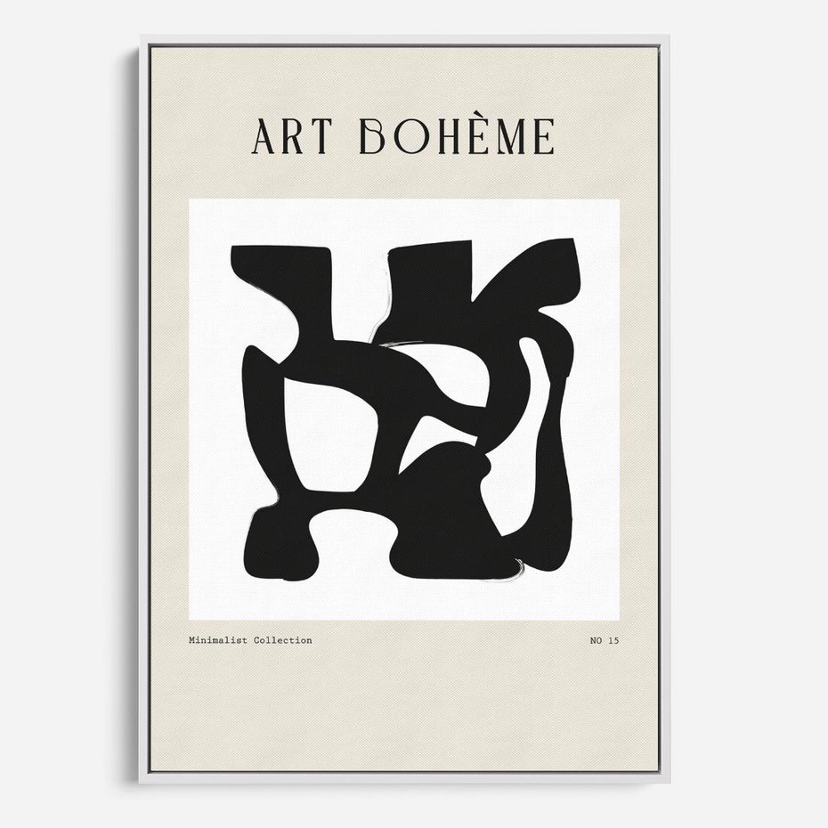 Obraz w ramie 50x70 - Boho Szepty - boho plakat, minimalizm - rama biała