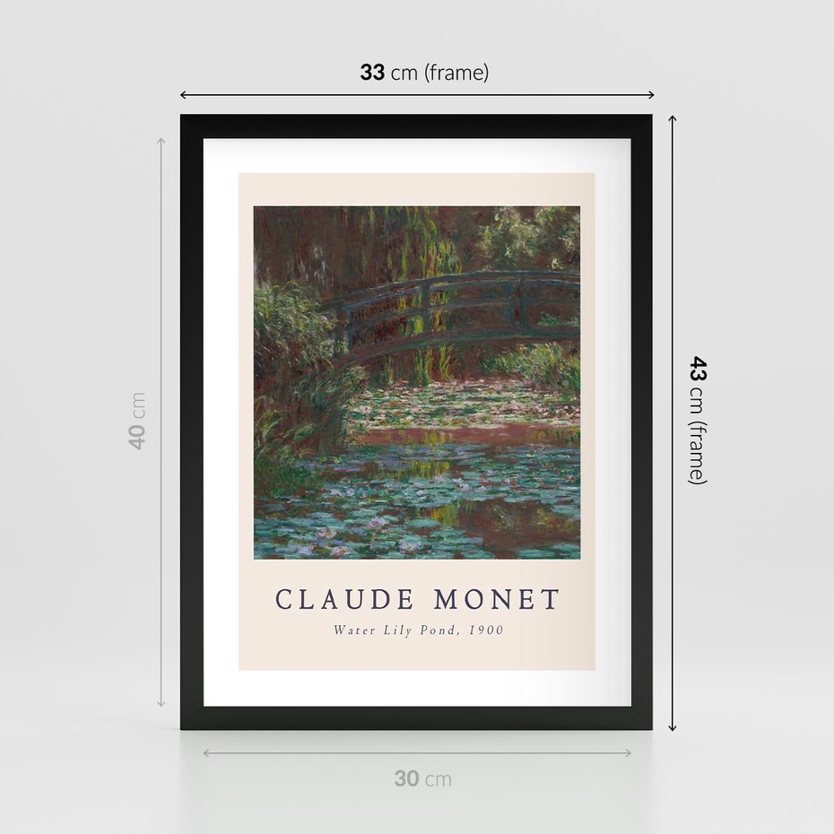Plakat w ramie 30x40 - Sztuka i Litera - Claude Monet, reprodukcja obrazu - rama czarna