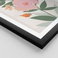 Plakat w ramie 30x40 - Kwiatowe Nastroje - kwiat, sztuka nowoczesna - rama czarna