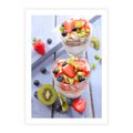 Plakat bez ramy 21x30 - Świeżość i Zdrowie - sałatka, owoce