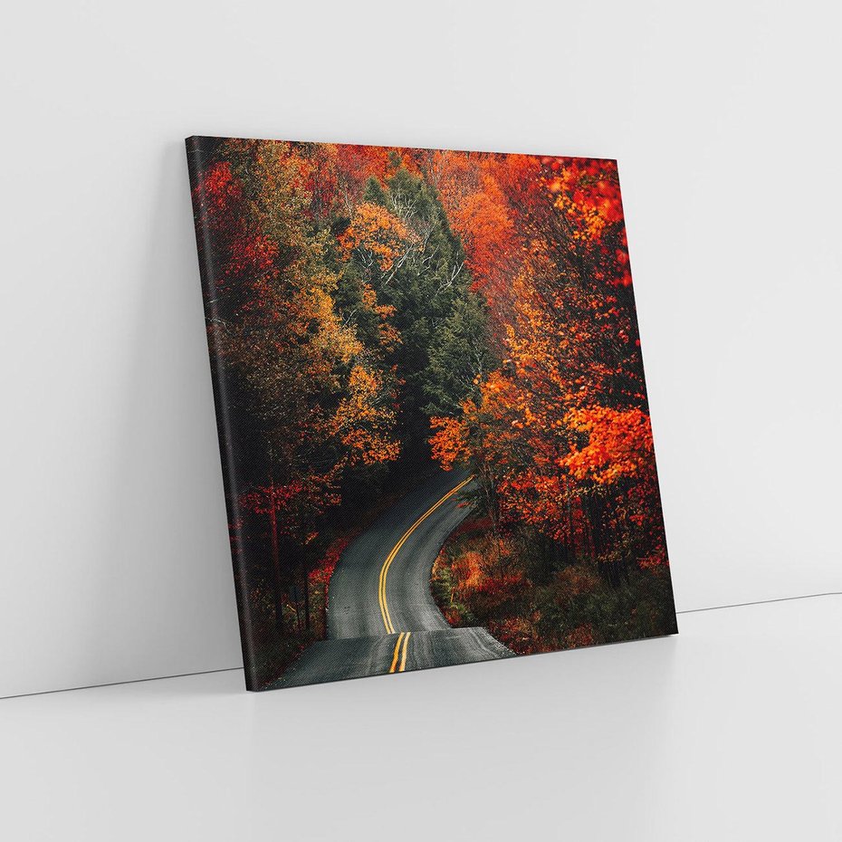 Obraz na płótnie 50x50 - Jesienne Podróżowanie - fotografia, jesień