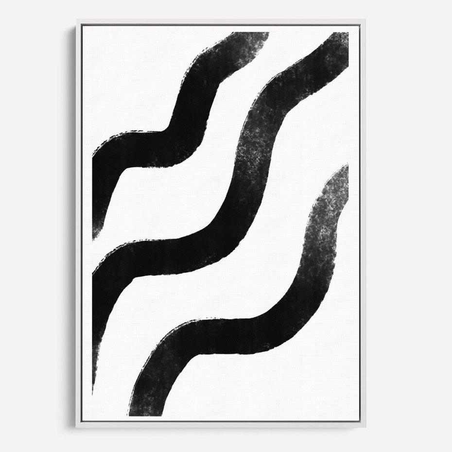 Obraz w ramie 50x70 - Wibracje Plam - abstrakcja, minimalizm - rama biała