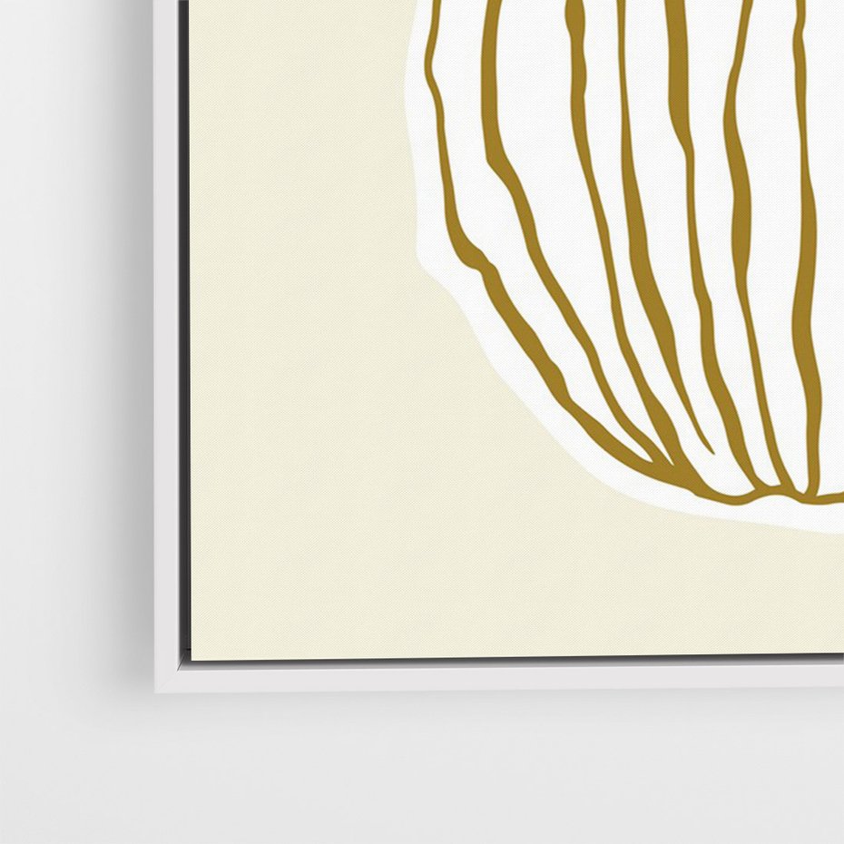 Obraz w ramie 50x70 - Przenikające Formy - abstrakcyjny plakat, kwiaty - rama biała