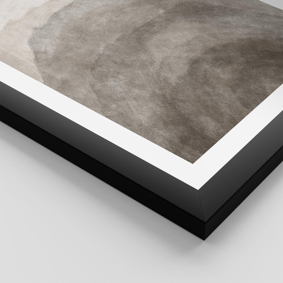 Plakat w ramie 50x70 - Przenikające Kształty - rozmyte cienie, abstrakcja - rama czarna