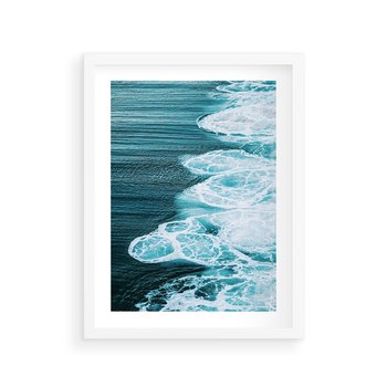 Plakat w ramie 40x50 - Morska potęga - morze, ocean - rama biała