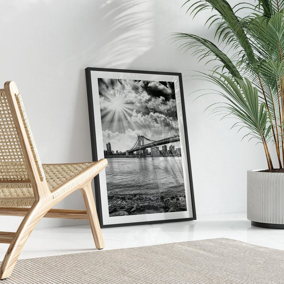 Plakat bez ramy 21x30 - Most w Mieście - most, miasto