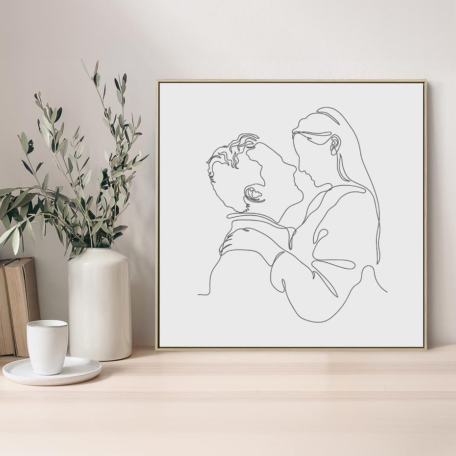 Obraz w ramie 80x80 - Bezgraniczne Tańce - para zakochanych, kobieta i mężczyzna - rama drewno