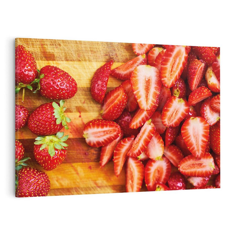 Obraz na płótnie 120x80 - Truskawki - Smak Lata w Owocowym Ogrodzie - truskawki, owoce
