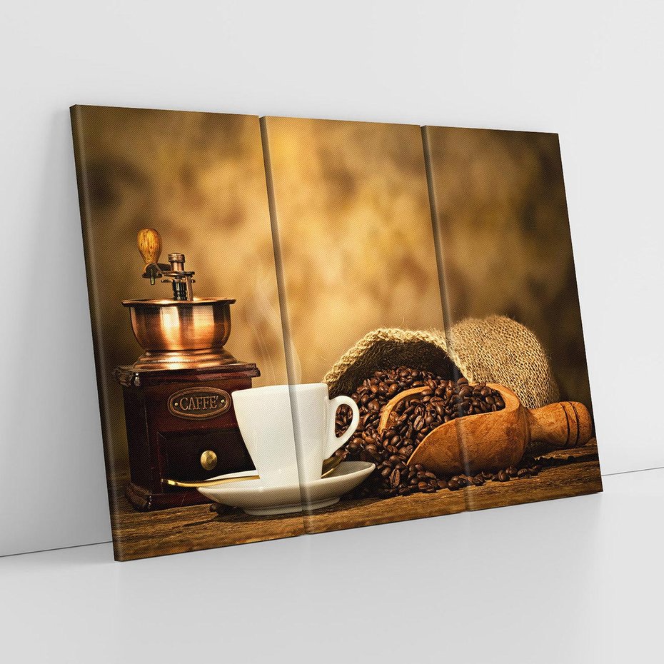 Obraz na płótnie 120x80 - Kawowe uniesienie - kawa, filiżanka