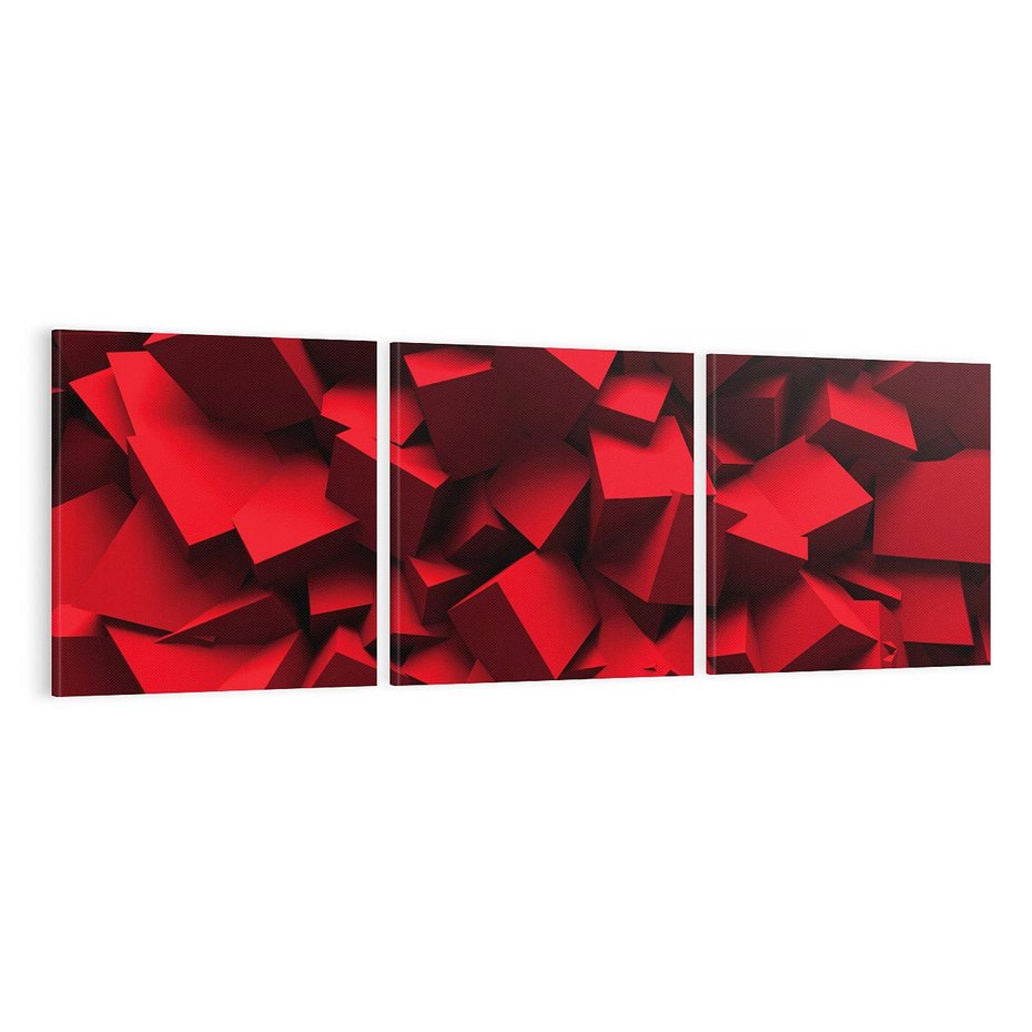 Obraz na płótnie 120x40 - Geometryczny 3D - abstrakcyjna kompozycja - geometryczny, 3D