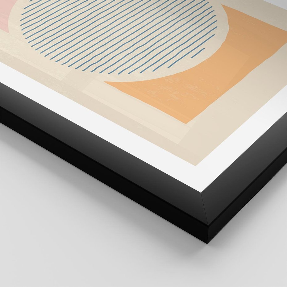 Plakat w ramie 30x40 - Rozbijająca Opowieść - geometryczne kształty, koła - rama czarna