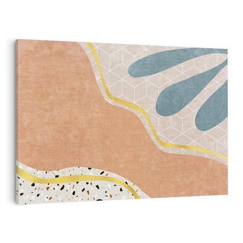 Obraz na płótnie 120x80 - Tańczący w deszczu pigmentów - abstrakcyjne formy, rozlane farby