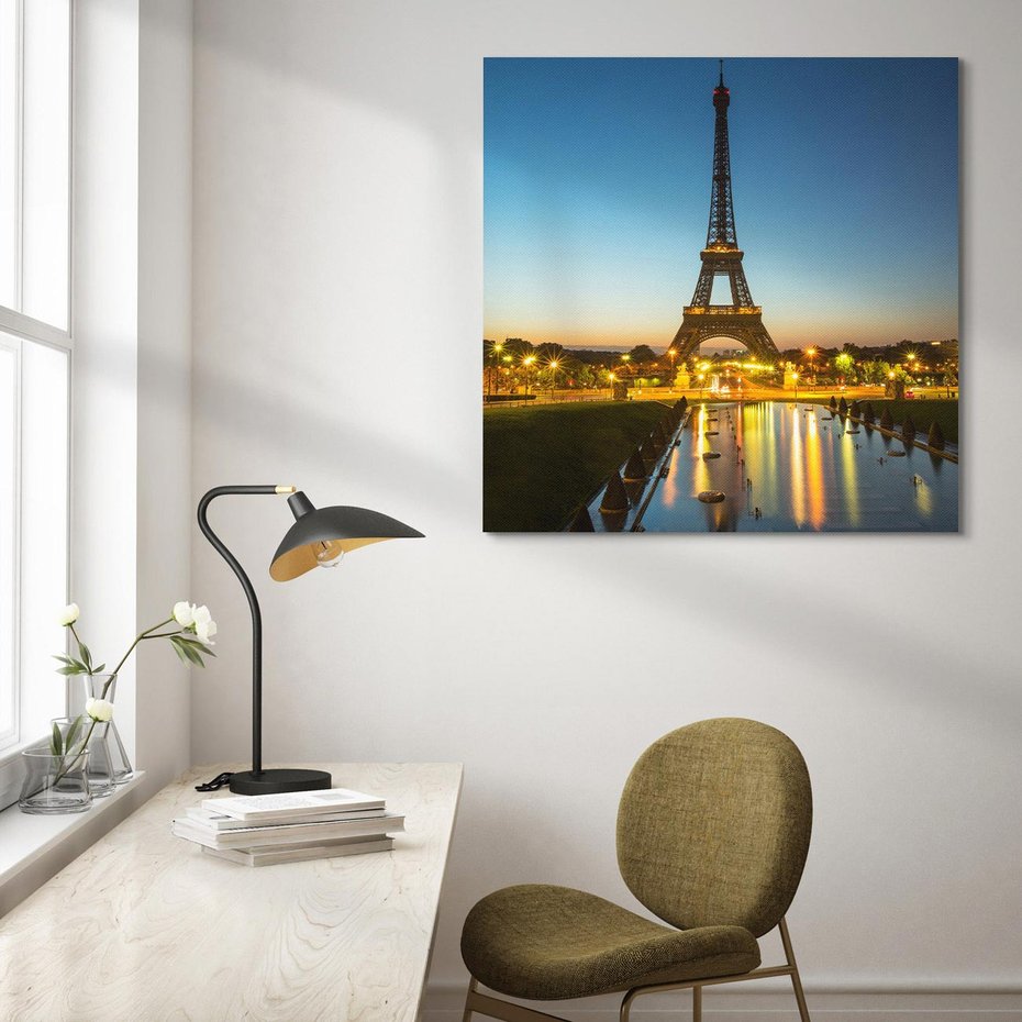 Obraz na płótnie 80x80 - Romantyczny Paryż: Wieża Eiffla - Paryż, Wieża