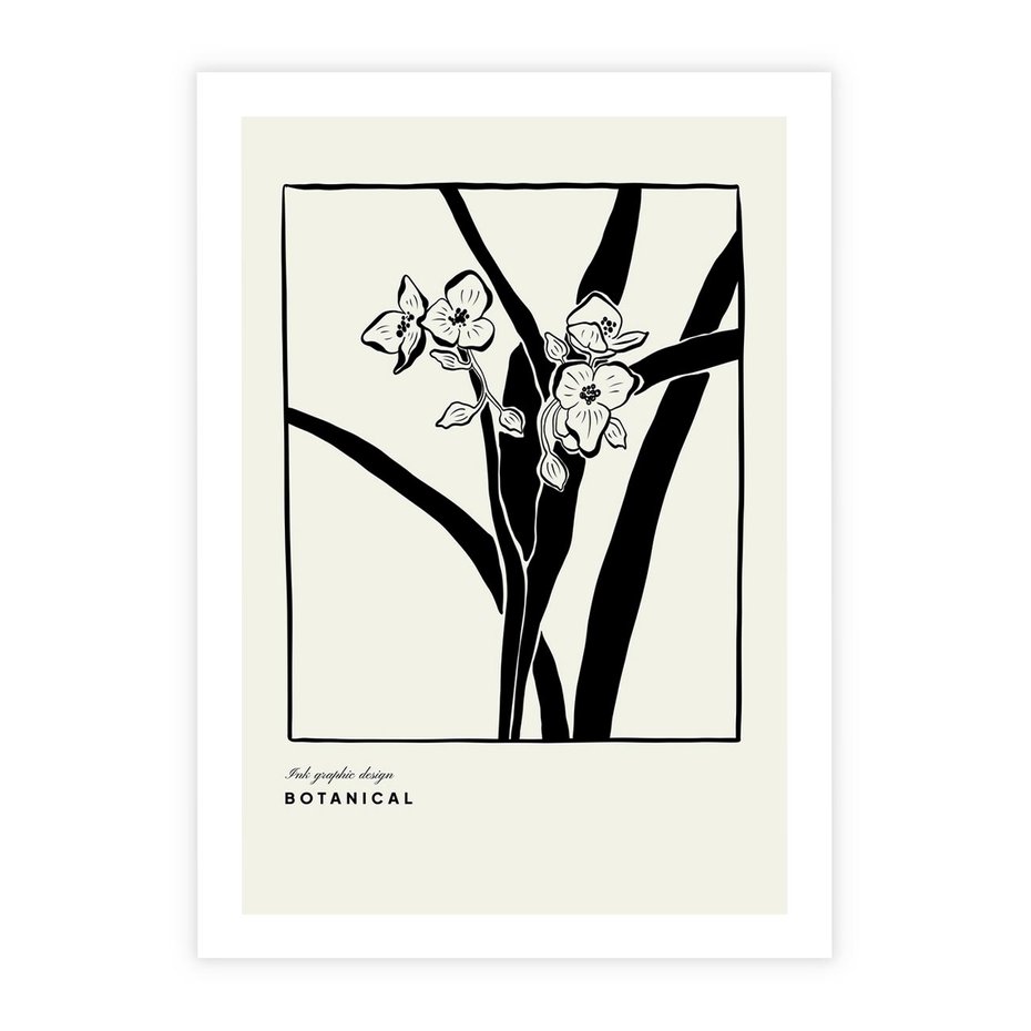 Plakat bez ramy 40x50 - Symfonia kwiatowej ekspresji - kwiat, grafika